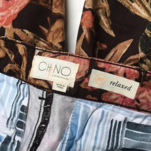 CHINO x ANTHROPOLOGIE Relaxed Floral Chino Pants - Picture 4 of 8